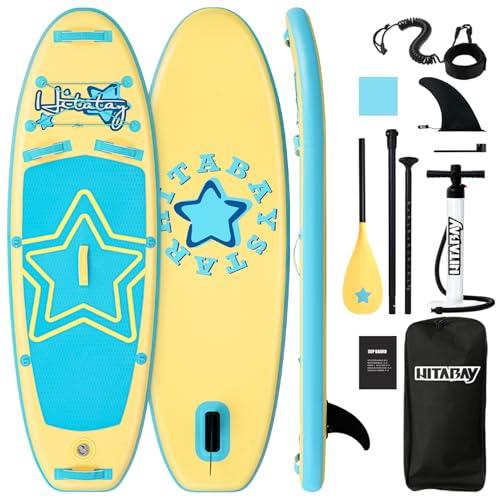 Tavola da paddle per bambini con accessori per SUP, resistente, leggera, design stabile, ampia tavola antiscivolo, 2,4 m, gonfiabile per bambini e ragazzi