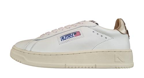 AUTRY Scarpe Sneakers Donna in Pelle ADLW MR08 Dallas Bianco Oro (Bianco Oro, Sistema Taglie Calzature EU, Adulto, Numero, Media, 37)