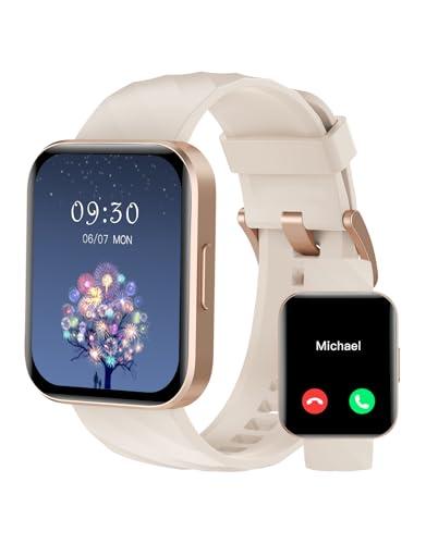 RUIMEN Smartwatch Uomo Donna Chiamate e Whatsapp Smart Watch Contapassi Cardiofrequenzimetro da polso Saturimetro Orologio Smart Fitness Sportivo Impermeabile per Android iOS Galassia