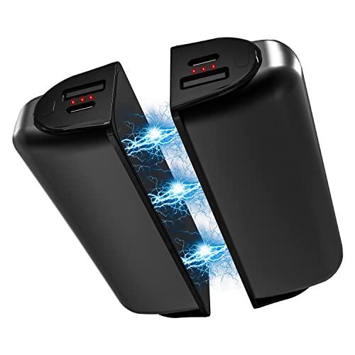 Innopaw, Confezione da 2 scaldamani ricaricabili, da 10000 mAh, magnetici, divisibili, elettrici, riutilizzabili, con caricabatterie portatile, 3 livelli di calore, per uso esterno in inverno