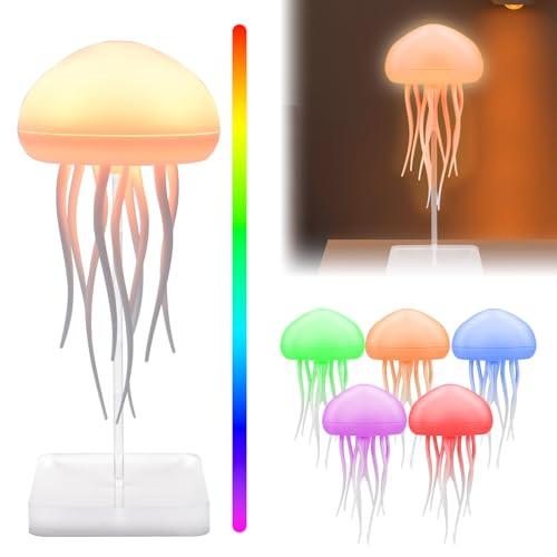 Pipihome LED Luce Notturna Forma Di Jellyfish Per Bambini, Luce D'Atmosfera Medusa Con Gradiente Rgb, Luce Notturna Ricaricabile, Per Decorazione Di Casa, Ufficio, Natale, Halloween, Regali