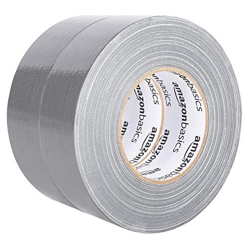 Amazon Basics Nastro adesivo per uso generico, 5 cm x 54,8 m (L x l), 2 rotoli, argento