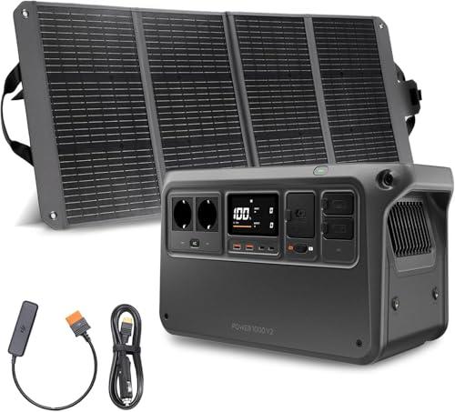 DJI Power 1000 V2 stazione di alimentazione portatile, generatore solare con pannello, batteria LFP da 1024 Wh, uscita da 2600 W, alimentazione dall'auto alla presa SDC, alimentazione dall'auto
