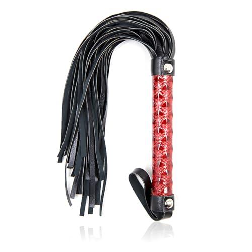 ZAMXHUG 1 PCS Frustino Equitazione Corto, Outdoor Sports Portatile Antiscivolo Simil Pelle Frustino Cavallo, per Cavallo Performances, Equestrianism Cavallo Corto,Frusta in Pelle con Frange,Multiuso