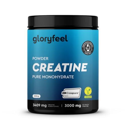 Creatina Monoidrata in Polvere 500 g, Materia Prima di Marca Creapure ad Alto Dosaggio, Supporto per Sport e Atleti, 100% Creatina Pura e di Alta Qualità, Palestra e Pre Workout