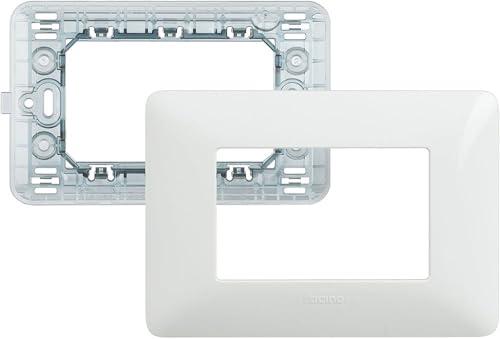BTicino SAM4803BBN Kit-placca/Supporto matix 3P Bianco