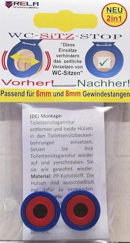 Rela - Inserti di blocco per la seduta del WC (6 mm + 8 mm)