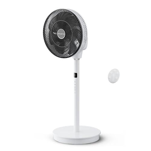 Rowenta Ventilatore a piantana Turbo Swift Silence, rinfrescante intenso, estremamente silenzioso con soli 20 dB(A), oscillazione multidirezionale, design compatto adattabile, modalità silenziosa