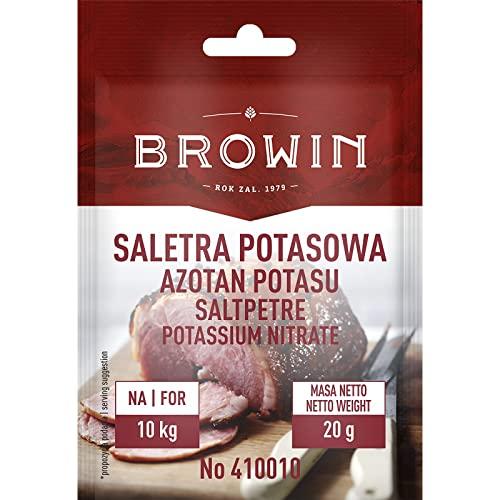 MultiDepot Browin 410010 Salnitro di potassio per salumi 20 g, per la conservazione della Carne, per 6 kg di Carne