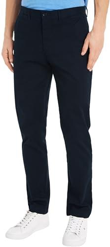 Tommy Hilfiger Uomo Pantaloni Chino Denton Essential Twill Elasticizzati, Blu (Desert Sky), 28W/29L
