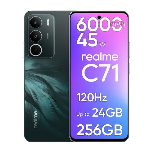 realme C71 Smartphone 8GB RAM + 256GB ROM, Telefono Cellulare Sbloccato con Batteria 6000mAh e Ricarica Rapida 45W, 120Hz Display Cellulari Android Dual SIM con Impronta Digitale Laterale, NFC, Verde