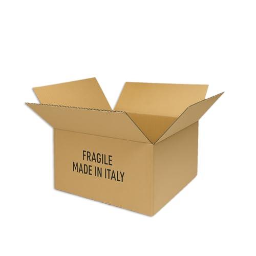 Scatole Cartone Doppia Onda 50x30x20 cm (10 Pezzi) | Super Resistenti per Trasloco, Spedizione e Stoccaggio | Qualità Italiana
