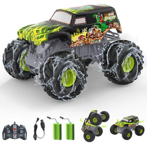 FEIMUOSI Macchina Telecomandata Auto Car Bambini: Anfibio Radiocomandata 4WD 2.4GHz Veicolo Fuoristrada Camion RC Crawler Tutti i Terreni per 3 4 5 6 7 8 9 10 anni Regali Natale e Compleanno