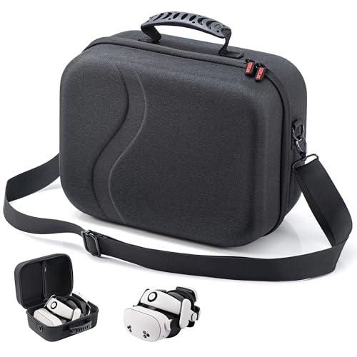 Grande custodia da trasporto per Meta Quest 3S/Quest 3, custodia da viaggio rigida per BOBOVR S3 Pro/Kiwi design, tracolla per batteria, controller e altri accessori, borsa da viaggio portatile per