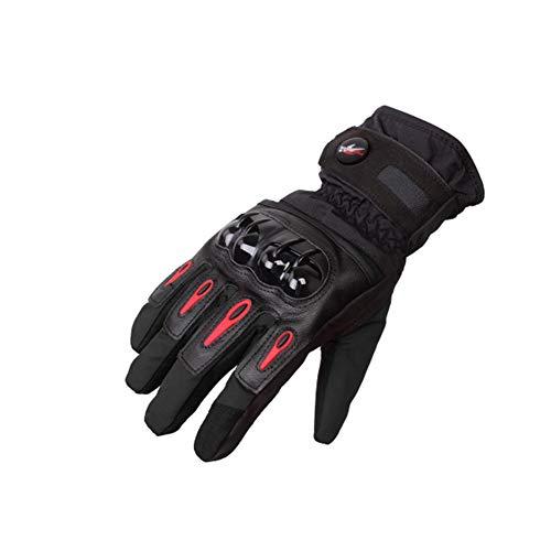 RunSnail 2KP CE Guanti da Moto per Uomo Donna, Guanti da Moto Invernali, Guanti Antivento Impermeabili Guanti Termici Touch Screen per Motocross Racing BMX MTB Ciclismo (XL)