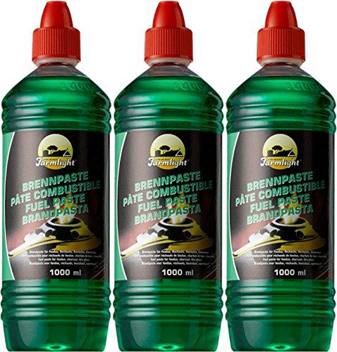 Farmlight Pasta combustibile gel combustibile, pasta di accensione per fonduta, raclett Grill (3 litri)