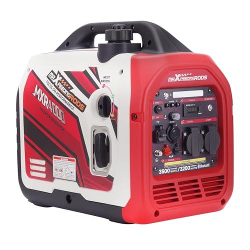 maXpeedingrods Generatore di corrente Inverter 3500 W, generatore a benzina con monitoraggio remoto dati tramite app Bluetooth®, adatto per camper per campeggio all'aperto, backup per casa
