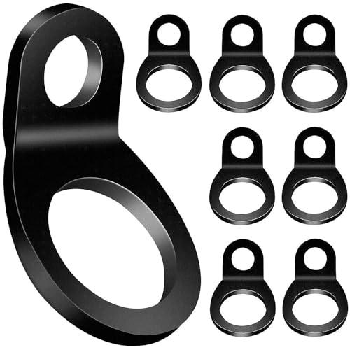 Greluma 8 pz Ancoraggi di Ancoraggio, Anello di Ancoraggio con Anello di Ancoraggio O-Ring di Colore Nero per Il Montaggio in Garage, Officina, Camion, rimorchio, Golf Cart