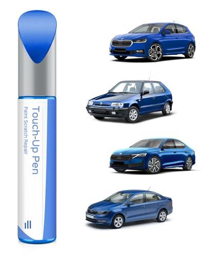 PARTS4EV 8 x 8 x / F5 W Race blu metallizzato, compatibile con Skoda esatta corrispondenza per chip e graffi