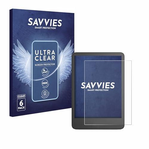 savvies 6 Pezzi Pellicola Protettiva per Amazon Kindle 2024 Protezione Schermo Trasparente