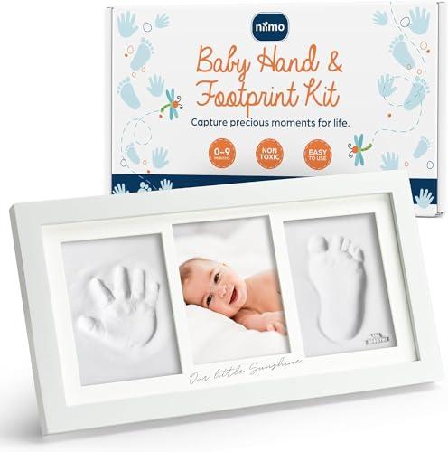 Niimo® Kit Impronta Mani e Piedi Neonati - Cornice Impronte Neonato Senza Inchiostro, Un Ricordo Personalizzato del Neonato con Stampe in Argilla e Slot Foto, Cornice Impronta Mani e Piedi Neonati