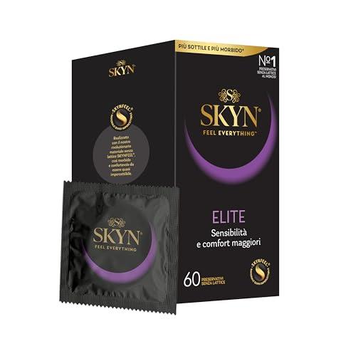 SKYN Elite, (60 pezzi) preservativi ultramorbidi e ultrasottili senza lattice, compatibile con i nostri lubrificanti