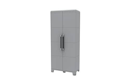 Terry, Transforming Modular 4, Armadio Multifunzionale Alto, da Esterno Interno, Due Ante. Materiale: Plastica, Dimensioni: 78x43,6x184,40 cm