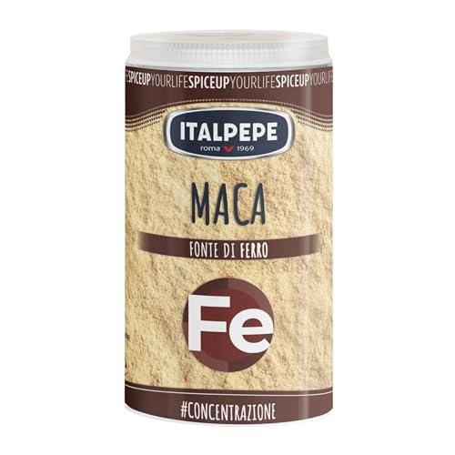 Italpepe, Maca Macinata, Fonte di Ferro, Ideale da Utilizzare per la Creazione di Biscotti, Frullati e Yogurt, Pack Richiudibile 100% Riciclabile, Ottimi per Darti la Giusta Carica Giornaliera