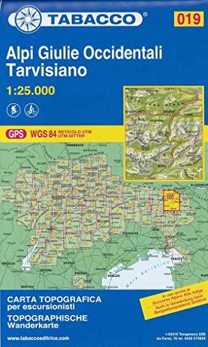 Alpi Giulie occidentali. Tarvisano 1:25.000. Ediz. multilingue [Lingua inglese]: 19