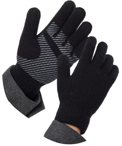QICEDER Guanti Touch Screen Termici a maglia Uomo/Donna, Guanti Invernali per Smartphone e iPad, iPhone, Guanti da Esterno per Bici, Running,Guanti di coppia