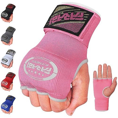 Farabi Sports sottoguanti boxe Adulti Inner Hand Wraps Uomini e donne fasce boxe Allenamento MMA Muay Thai sottoguanti (Rosa, S/M)