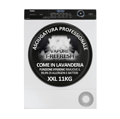 Haier I-Pro Serie 5 Asciugatrice 11 Kg, Libera Installazione, Carica Frontale, Classe C, 11 programmi, Partenza Programmabile, Vapore, AxLxP 85x59,6x65 Bianca - HD110-A3959E-IT