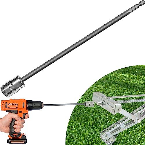Olicky Prolunga per cacciavite a Batteria da 32 cm con Dado da 19 mm, Adatto per Jack Martinetti di stabilizzazione per roulotte e Camper