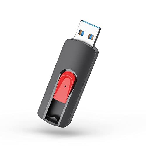 Chiavetta USB 128GB, Vansuny Pendrive USB 3.0 ad Alta Velocità con Lettura 110MB/s, Design Estraibile e Compatto, Mémoire USB per PC, Mac, TV e Console di Gioco (Rosso)