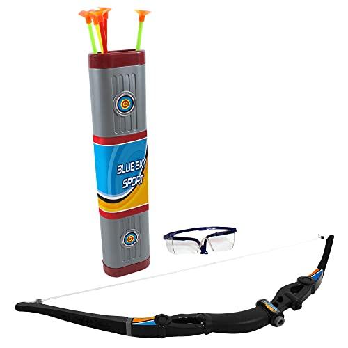 BLUE SKY - Set di Tiro con L'Arco - Gioco di Abilità e all'Aperto - 189094 - Multicolore - Plastica - 52 cm x 21 cm - Giocattolo per Bambini - Bersaglio - Frecce - Arco - A Partire dai 6 Anni