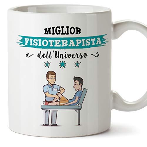 Mugffins Fisioterapista Tazze Originali di caffè e Colazione da Regalare Lavoratori e Professionisti - Questa Tazza appartiene al Meglio fisioterapista dell'universo - Ceramica 350 ml