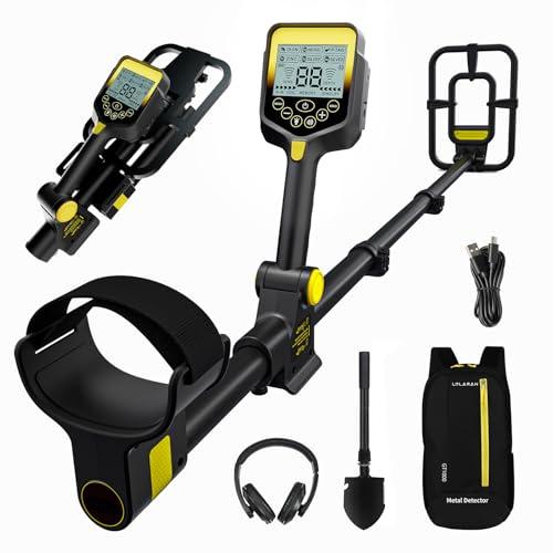 LOLARAN Metal Detector Professionale Pieghevole e Portatile, Batteria Ricaricabile al Litio, Alta Precisione per Oro e Metalli, Schermo LCD, Bobina Impermeabile, Ideale per Principianti e Esperti