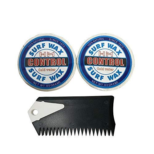 UPSURF Tavola da Surf Set di Cera Pinna Wax Tavola da Surf con Pettine a Cera (Cold 2-Pack)