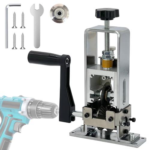 LILOOVKE Spelafili 1-25mm Spellacavi Elettrici Macchina Spelafili Elettricista Spelacavi manuale alimentato Può essere fissato o rimosso Pinza Spelafili per il riciclo dei rottami di rame (argento)