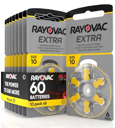 60 Batterie per Apparecchi Acustici Rayovac Misura Extra 10 Sound Fusion Technology - 10 Blister da 6 Pile