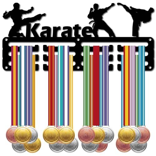 CREATCABIN Appendiabiti per Medaglie di Karate, Porta Medaglie, Supporto da Parete, Piccolo Telaio in Ferro, Gancio per Medaglie per Sport da Combattimento Giapponesi, per Appendere Medaglie 29x13cm