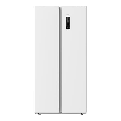 Cecotec Frigorifero Americano Side by Side Bolero CoolMarket SBS 430 White E. Side by Side da 430 L, Altezza 176 cm e Larghezza 84 cm, Sistema Multi Air Flow, Total No Frost, Motore Inverter Plus