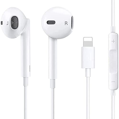 Cuffie per iPhone, Cuffie In-ear iPhone con filo Hi-Fi Stereo Auricolari, Controllo del Volume Isolamento del Rumore Earphones Compatibile con iPhone 14 Pro Max/13/12/Mini/11/SE/XS Max/X/XR/8 Plus/7