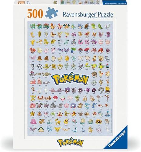 Ravensburger - Puzzle 500 Pezzi Pokémon | Puzzle Per Adulti 500 Pezzi | Puzzle Adulti Per Bambini Dai 14 Anni In Su | Regalo Compleanno Per Bambini Dai 14 Anni In Su | Misure 49x36cm