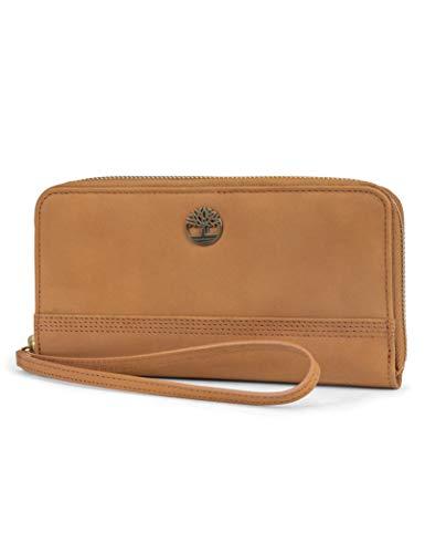 Timberland Portafoglio in Pelle RFID Zip Around Clutch con Cinturino da Polso, Polsino Donna, Grano (Nubuck), Taglia Unica