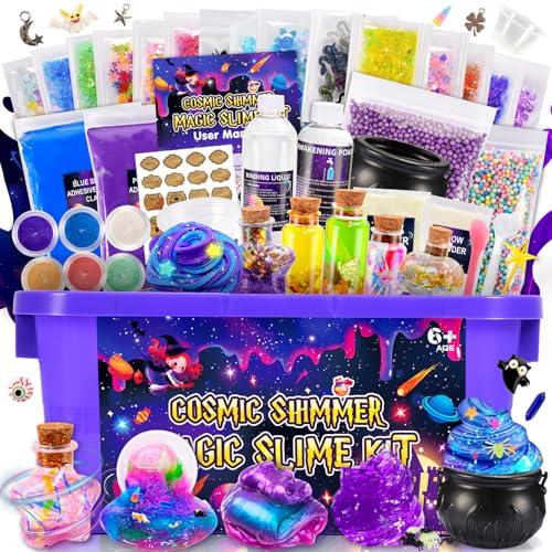 iKidiki Slime per Bambini 6 7 8 9 10 11 12 Anni, Giochi Bambina 6-12 Anni Femmina Galaxy Slime Fluffy Regalo Bimba 6-12 Anni Slime Kit Lavoretti Creativi per Bambini Pozioni Magiche Bambina Giocattoli