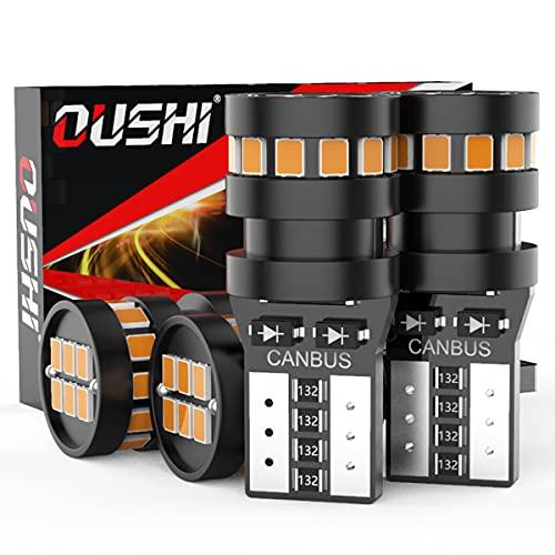 OUSHI W5W T10 Lampadina LED, Canbus Sensa Errore 194 168 2825 501 12V Lampadine Di Ricambio Interni Auto Dome Map Door Luci Targa Di Cortesia, 6500K Xenon Bianca (Confezione Da 4)