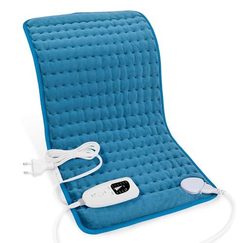 Termoforo Elettrico,Termoforo per schiena, collo, spalle e addome con spegnimento automatico, flanella morbida