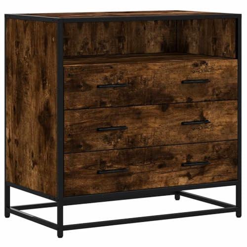 vidaXL Cassettiera Rovere Fumo 70x41x70 cm in Legno Multistrato, Mobile con cassetti, credenza, credenza con cassetti, Mobile Contenitore