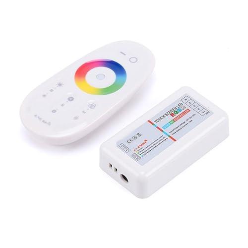 JOYLIT RGBW Striscia LED Controller con Telecomando RF 2.4GHz, DC 12V/24V 4CH 6A/CH 4 PIN LED Controller Per RGB+Bianco Strisce LED
